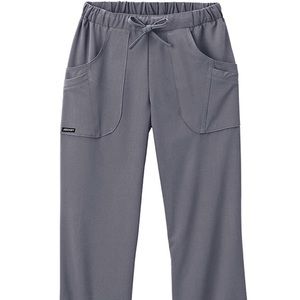 Women Jockey Scrub Pants-Pewter (gray)-size large